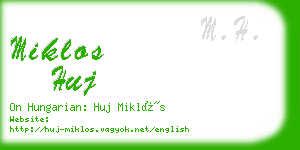 miklos huj business card